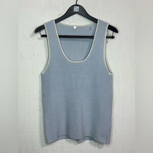 Margaret O'Leary Light Blue Sleeveless Sweater